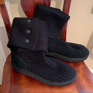 Ugg black sweater boots